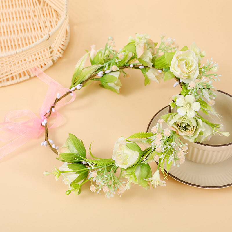 Wholesale Bride Fairy Simulation Gypsophila Flower Girls Hair Accessories Hair Band